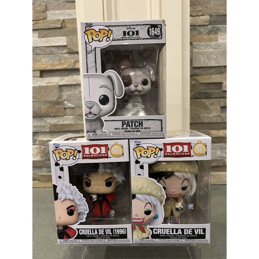 Funko Pop! Disney 101 Dalmatians Patch #1649 Cruella de Vil #1662 #1663 - Read